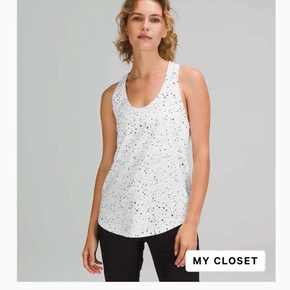 Lululemon love tank revitalize splatter white size 0